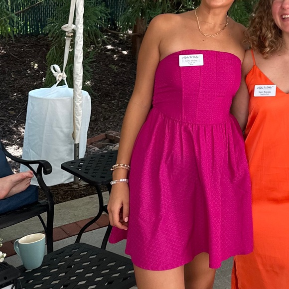 Dresses & Skirts - Vibrant Pink Sleeveless Corset Mini Dress